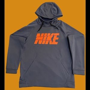 Nike Dri-Fit Hooded Sweatshirt with Front Pocket, Size Large, Slate Blue